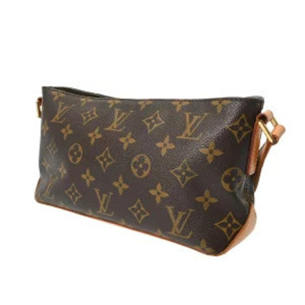 Louis Vuitton Shoulder Brown Monogram Bag Canvas Trotteur